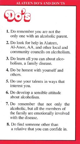 Do’s & Don’ts Wallet card (Alateen) (M-9)