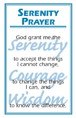 Serenity Prayer card (M-26)
