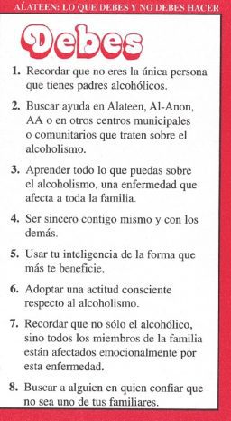 Alateen: La que debes y no debes hacer (SM-9)