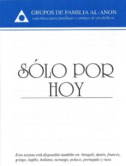 Al-Anon Solo por hoy (targeta) (SM-10)