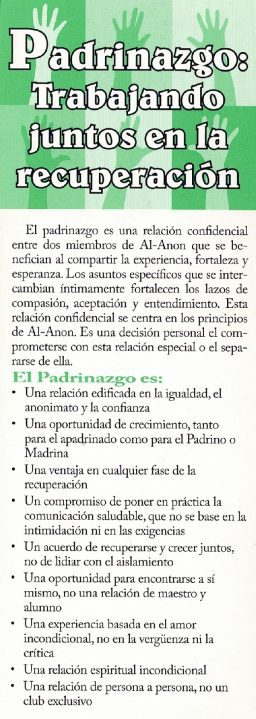 Padrinazgo : Trabajando juntos en la recuperaci?n (Marcador de libros) (SM-78)