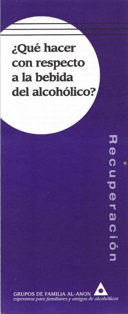 Que faire par rapport à la boisson de l'alcoolique ? (SP-19)