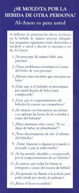 Se molesta por la bebida de otra persona? (SS-17)